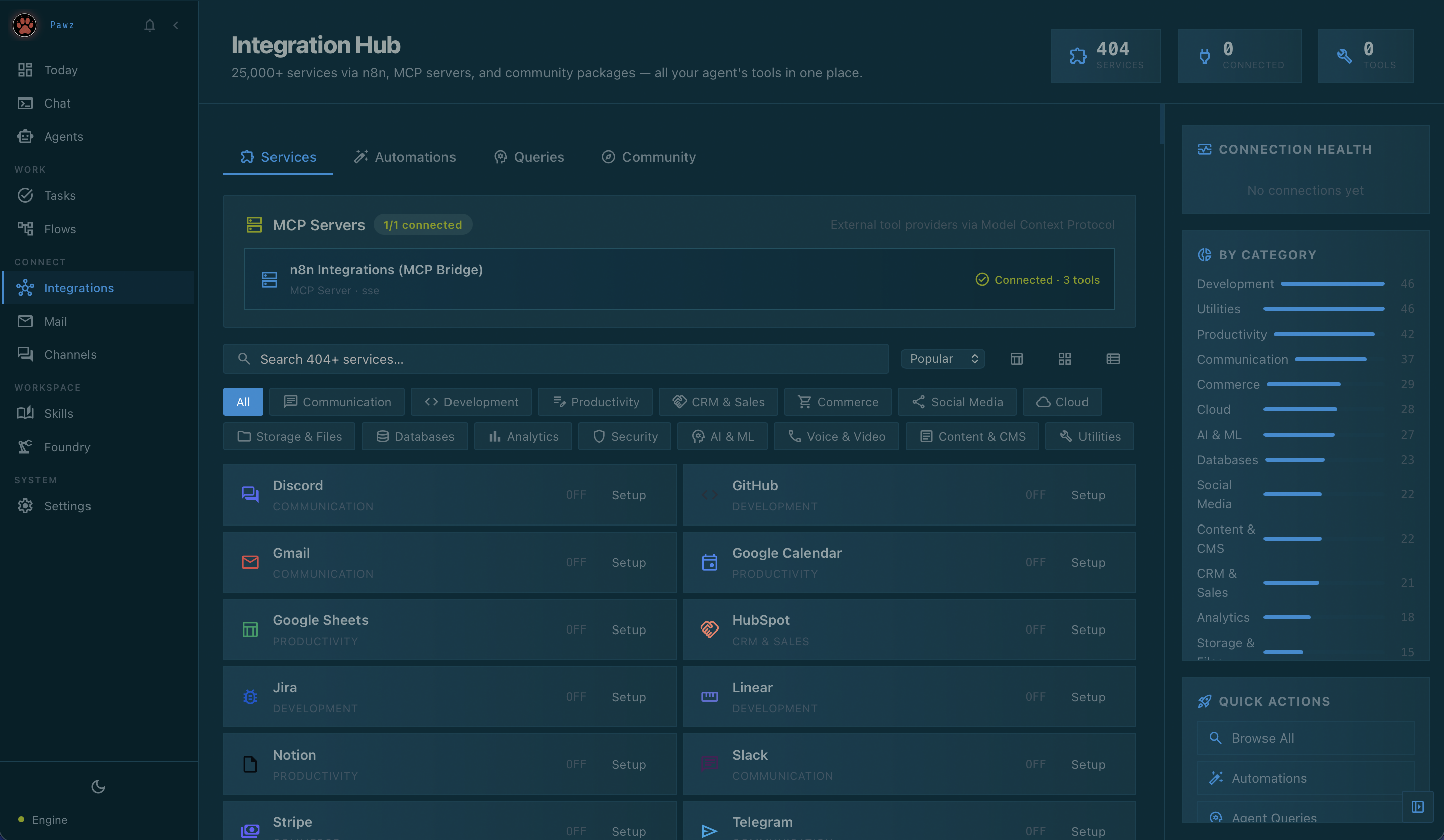60+ Integrations screenshot